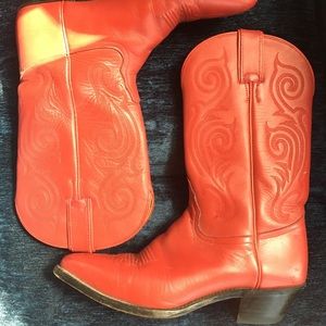 Red cowboy boots